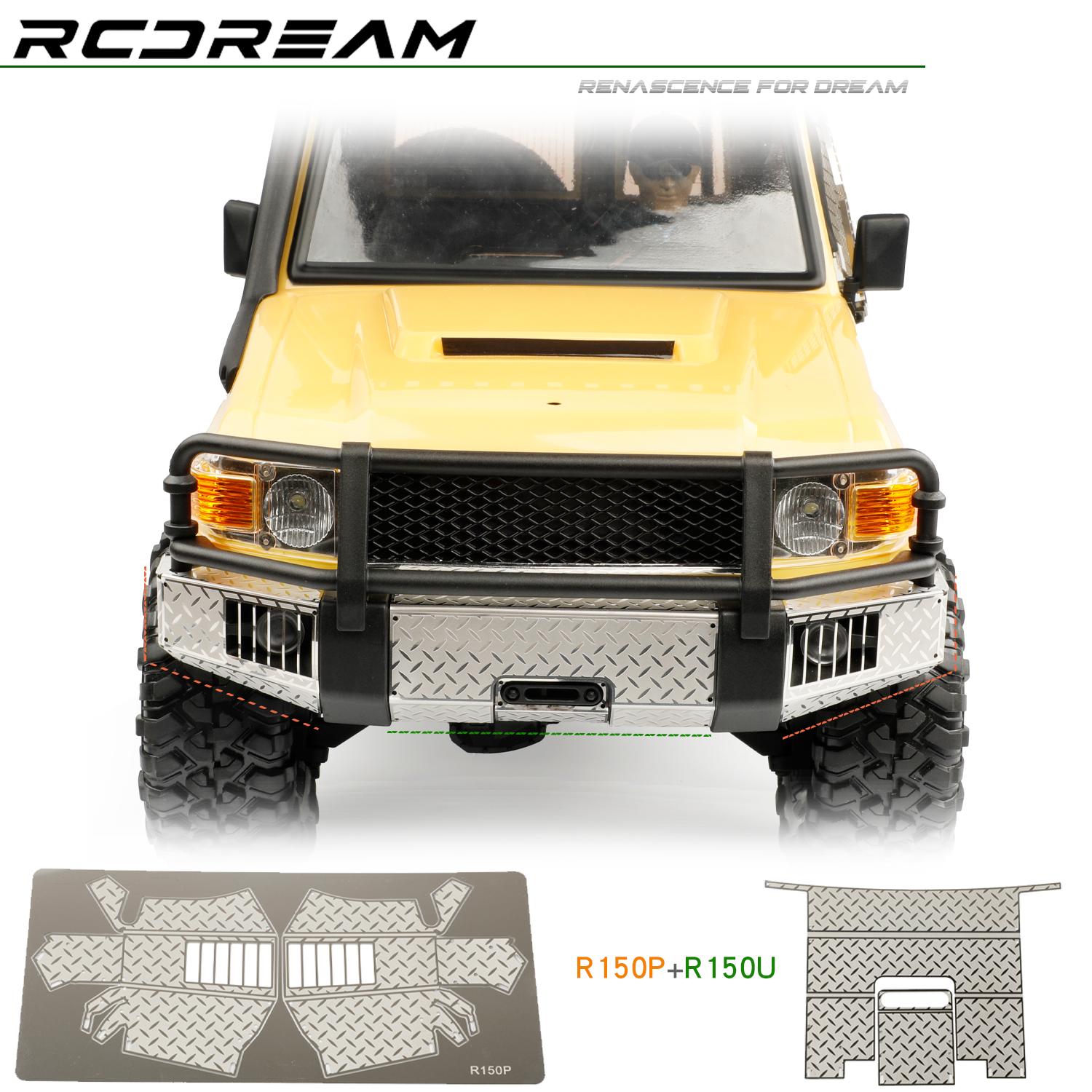 Wheel Hex Adapter - RCDream 1/10 Protective Decorative Sheets Diamond