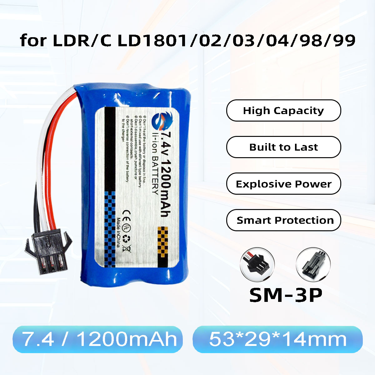 Rc Hobby Racing - Skymaker 2S Li-Ion Battery 7.4V 1200mAh