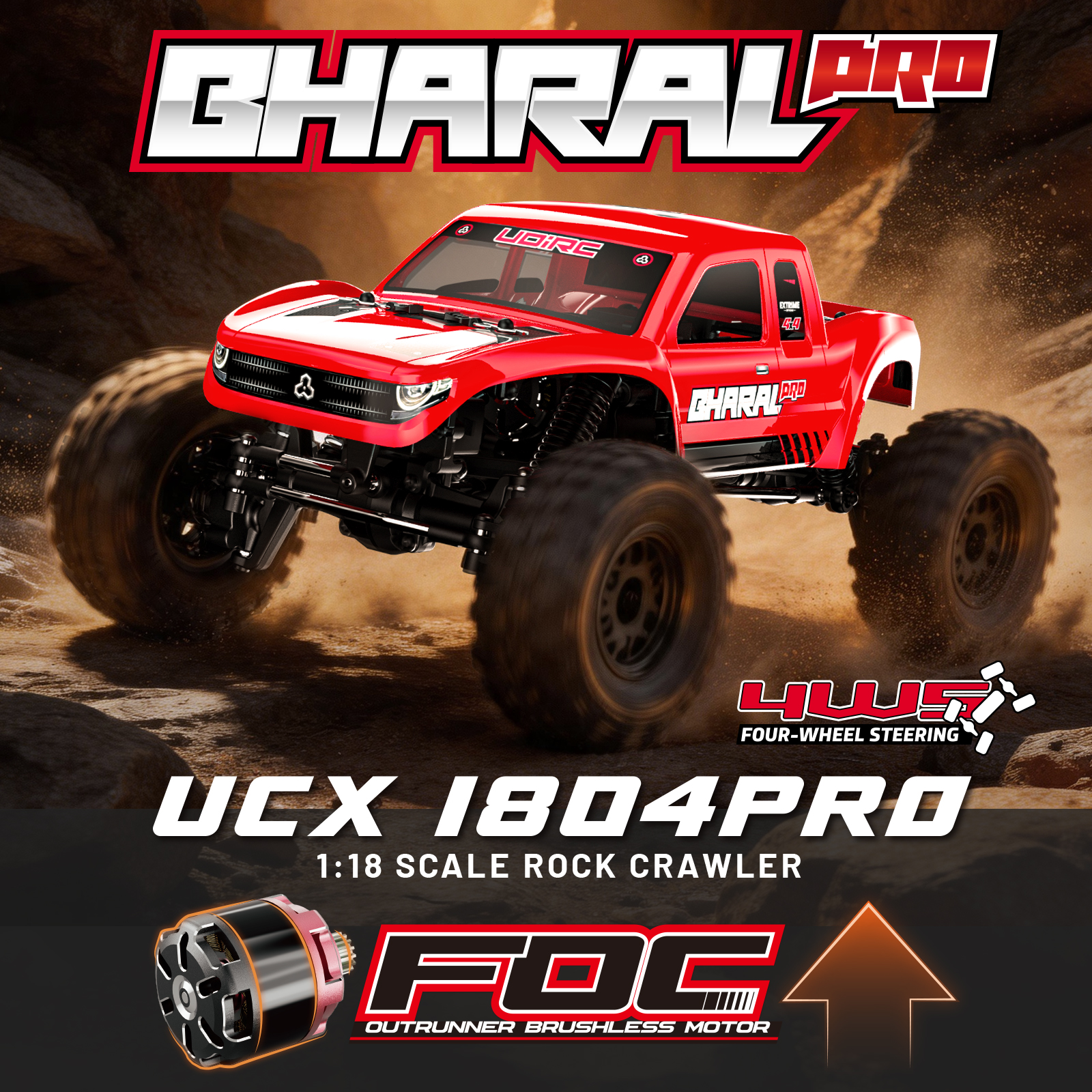 Rc Hobby Lobby - UDIRC UCX1804PRO 1:18 Scale RC Rock