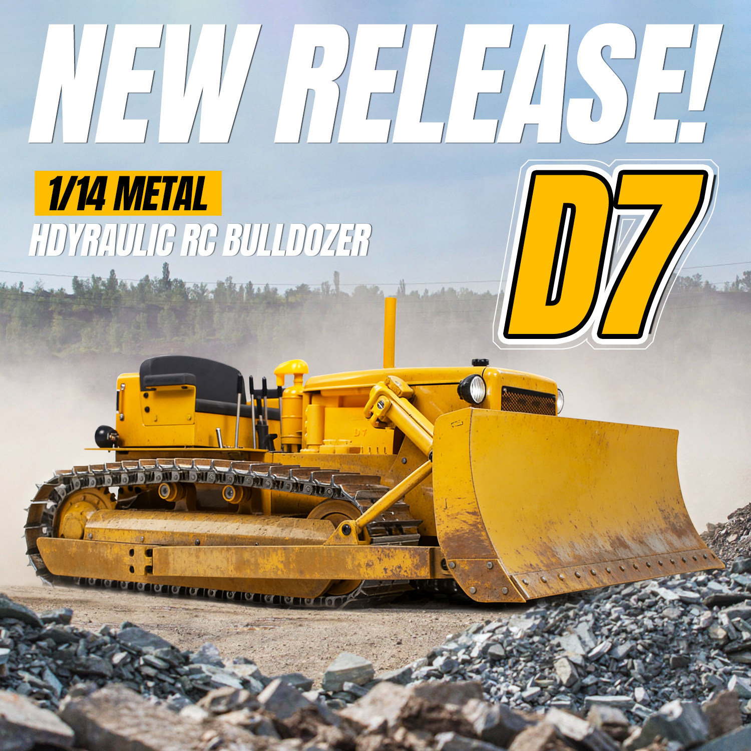 Rc Hobby Light - New 1/14 D7 CNC RC Hydraulic