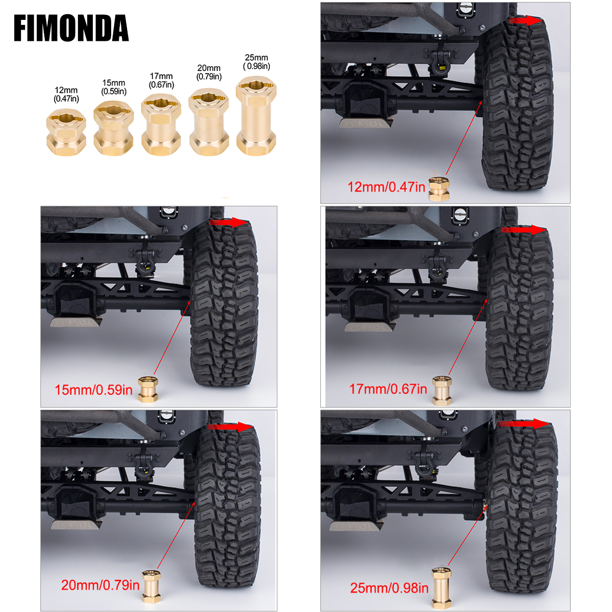 Wheel Hex Adapter - 2 Colors - 4Pcs Heavy Duty