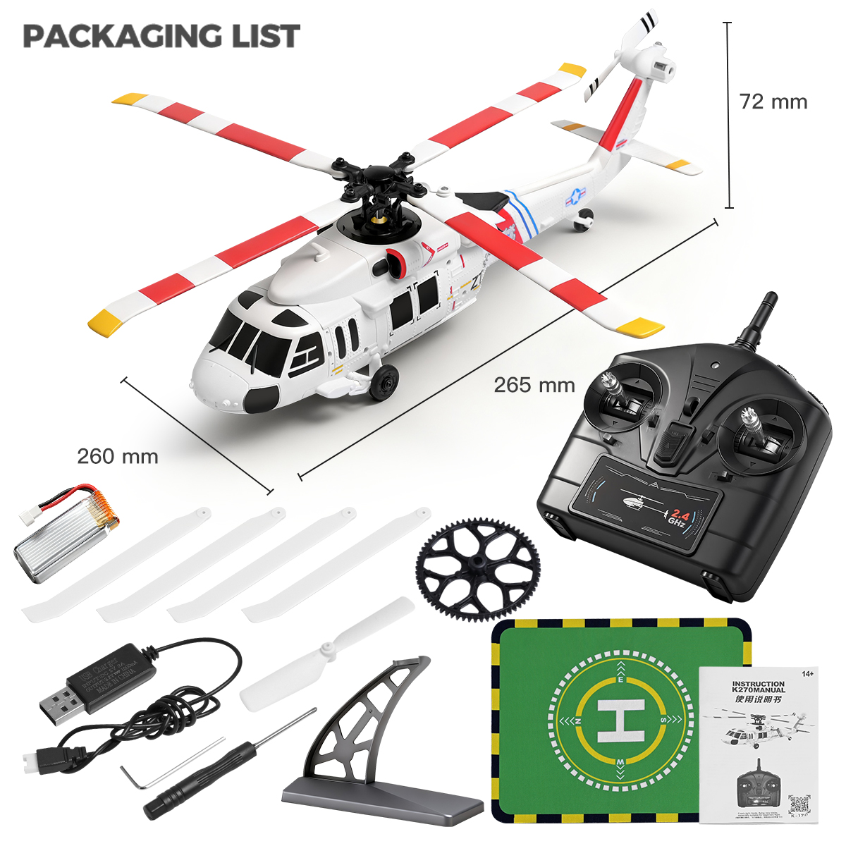 WLtoys K170 K270 UH-60L Brushl – Rc Hobby Experts Bewertung und Preis
