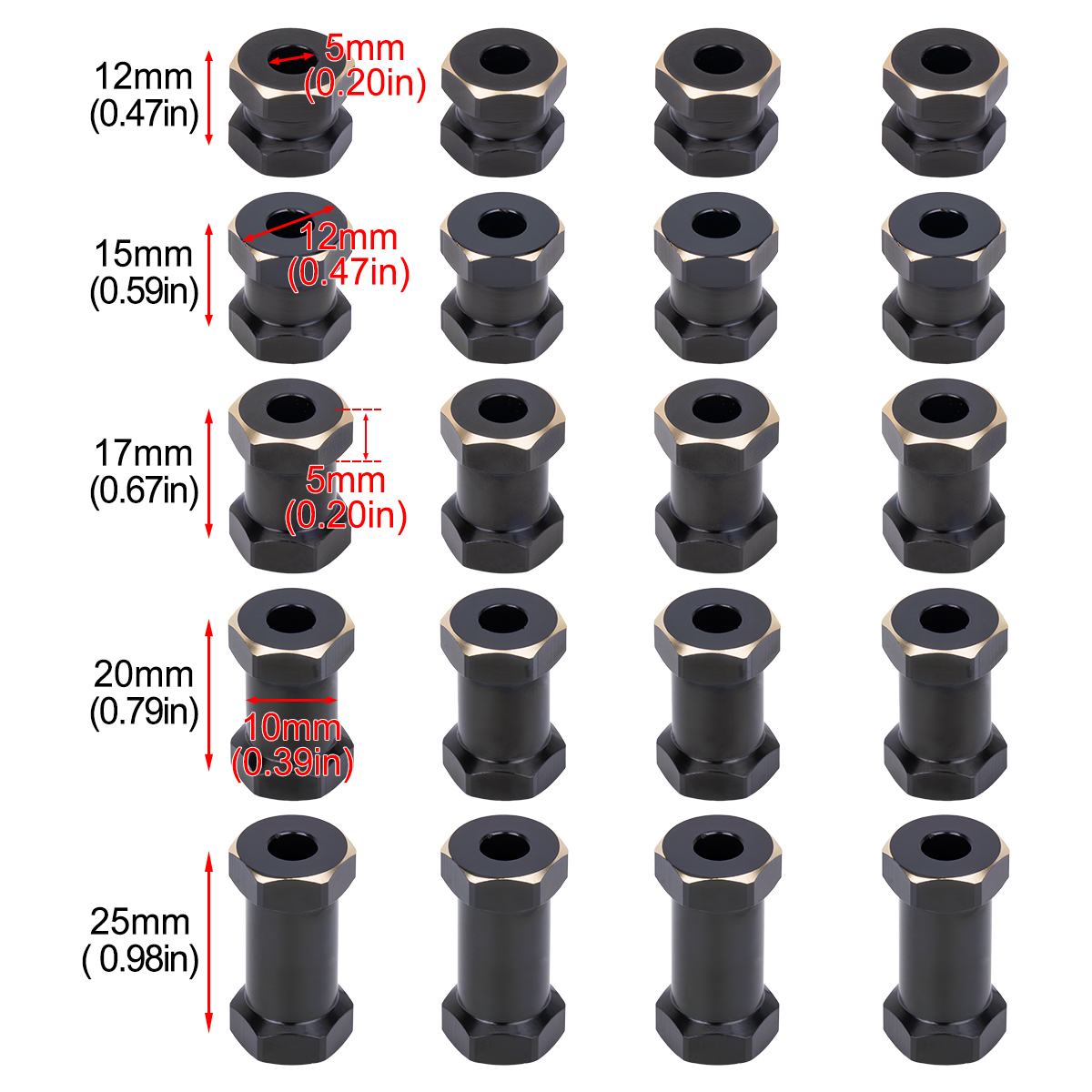 2 Colors - 4Pcs Heavy Duty Bra – Wheel Hex Adapter Bewertung und Preis