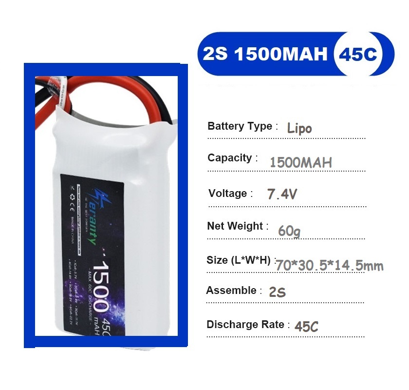 2PCS 7.4V Lipo 2S Battery 1500 – Rc Hobby Vehicles Bewertung und Preis