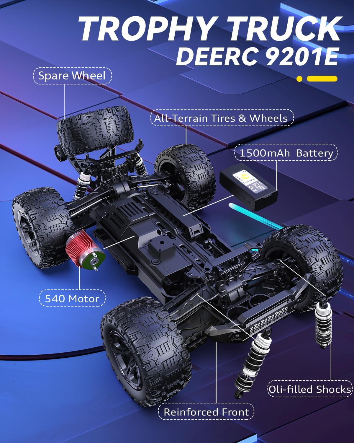 DEERC 9201E 1:10 Large Remote  – Rc Hobby Light Bewertung und Preis