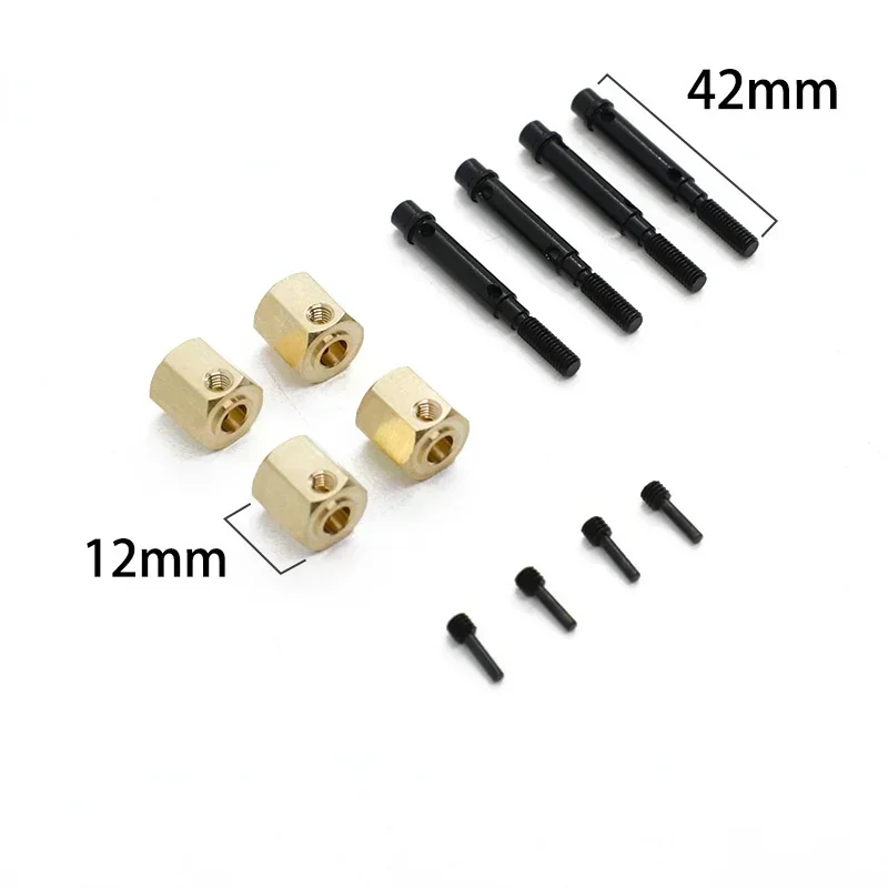 4PCS Brass 12mm Wheel Hex Exte – Wheel Hex Adapter Bewertung und Preis